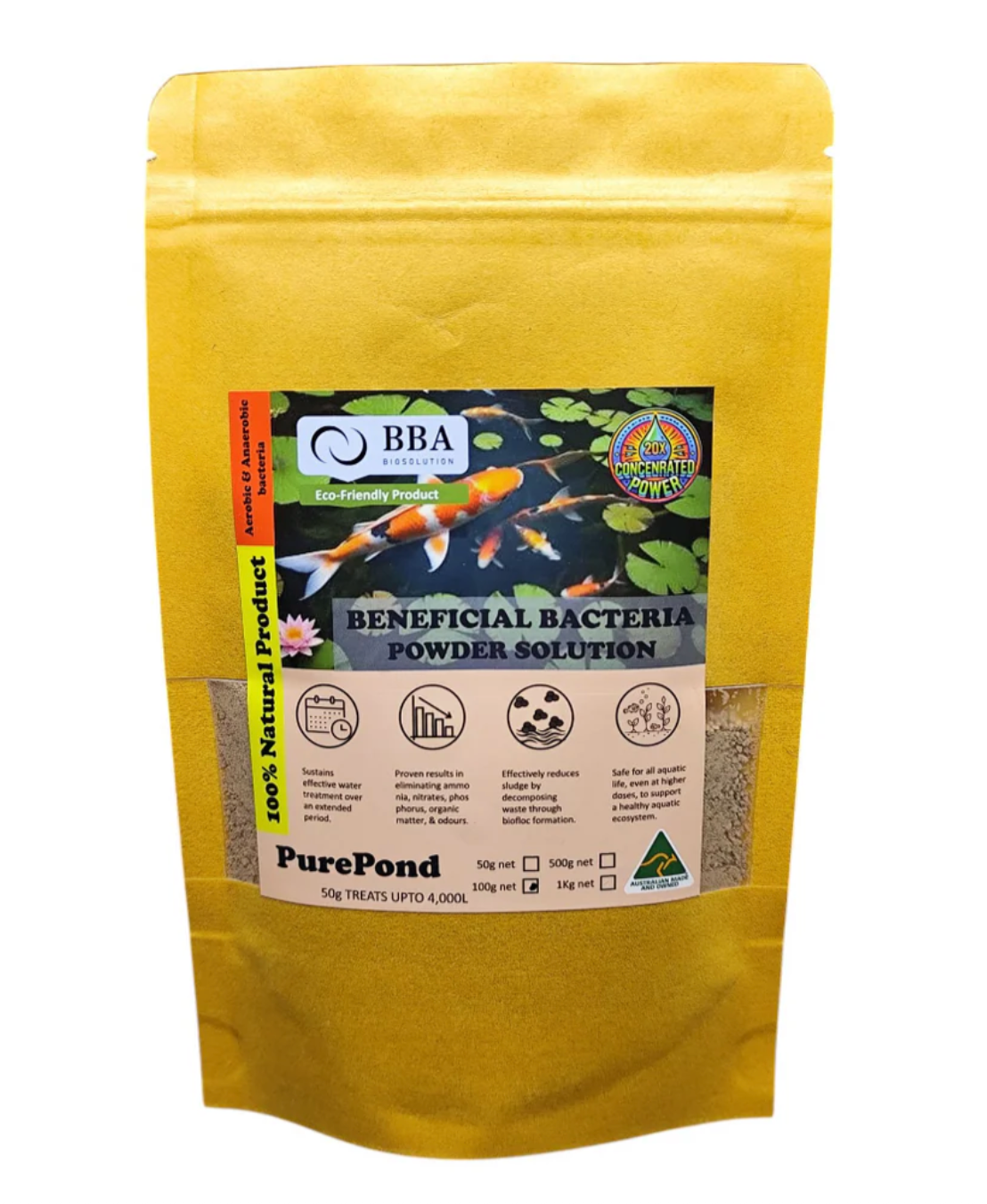PurePond Beneficial Bacteria- Powder Solution 50g