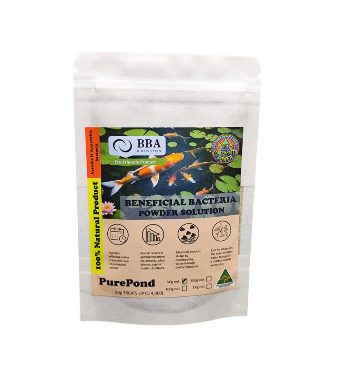PurePond Beneficial Bacteria- Powder Solution 50g